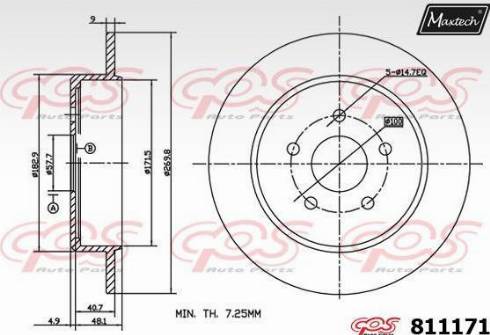 Maxtech 811171.0000 - Bremžu diski www.autospares.lv