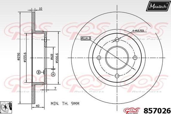 Maxtech 811171 - Bremžu diski www.autospares.lv