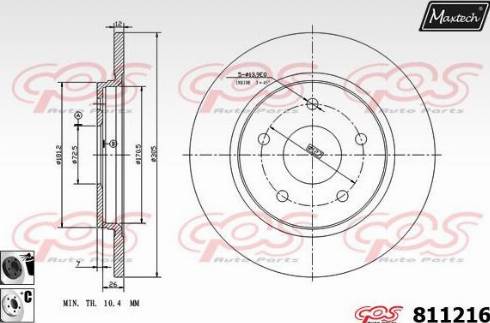 Maxtech 811216.6060 - Bremžu diski autospares.lv