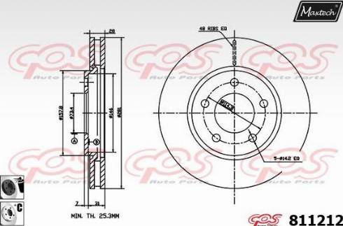 Maxtech 811212.6060 - Bremžu diski autospares.lv