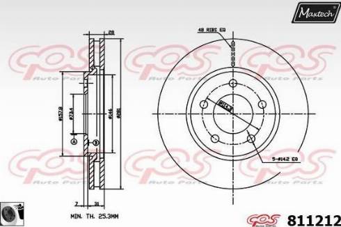 Maxtech 811212.0060 - Bremžu diski autospares.lv