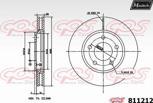 Maxtech 811212.0000 - Bremžu diski autospares.lv