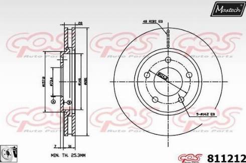 Maxtech 811212.0080 - Bremžu diski autospares.lv