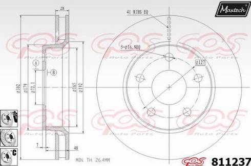 Maxtech 811237.6880 - Bremžu diski www.autospares.lv