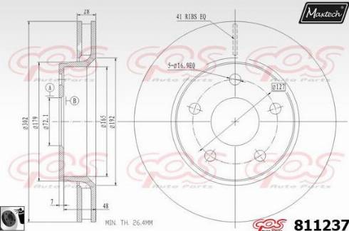 Maxtech 811237.0060 - Bremžu diski www.autospares.lv