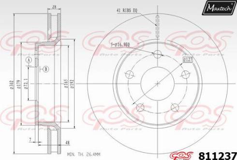 Maxtech 811237.0000 - Bremžu diski www.autospares.lv