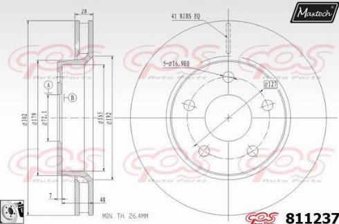 Maxtech 811237.0080 - Bremžu diski www.autospares.lv