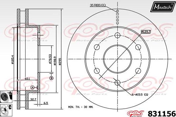 Maxtech 857145 - Bremžu diski autospares.lv