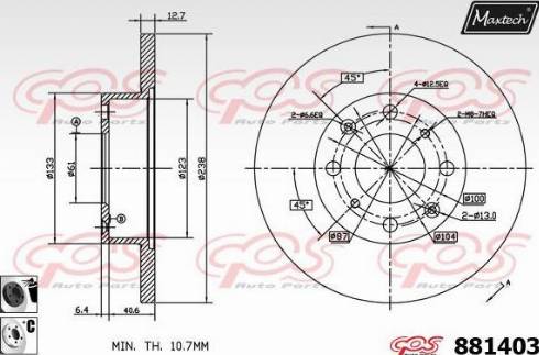 Maxtech 881403.6060 - Bremžu diski autospares.lv