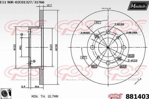 Maxtech 881403.0060 - Bremžu diski autospares.lv