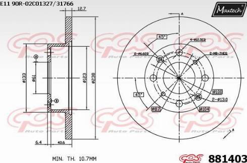 Maxtech 881403.0000 - Bremžu diski autospares.lv