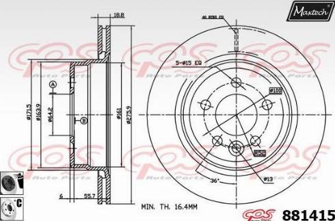 Maxtech 881415.6060 - Bremžu diski autospares.lv