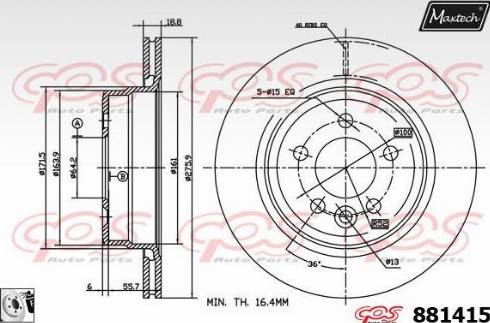 Maxtech 881415.0080 - Bremžu diski autospares.lv