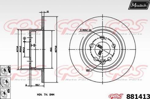 Maxtech 881413.6980 - Bremžu diski autospares.lv