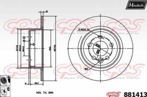 Maxtech 881413.6060 - Bremžu diski autospares.lv