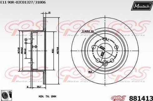 Maxtech 881413.0060 - Bremžu diski autospares.lv