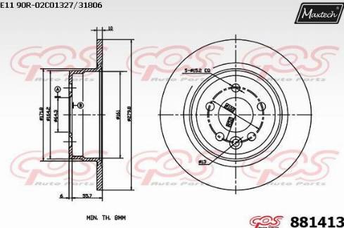 Maxtech 881413.0000 - Bremžu diski autospares.lv