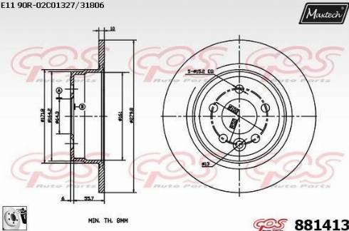 Maxtech 881413.0080 - Bremžu diski autospares.lv