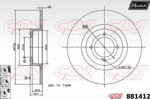 Maxtech 881412.6980 - Bremžu diski autospares.lv