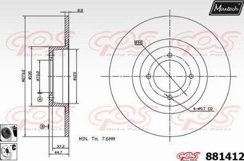 Maxtech 881412.6060 - Bremžu diski autospares.lv