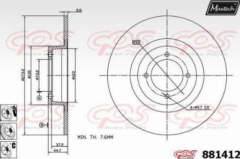 Maxtech 881412.6880 - Bremžu diski autospares.lv