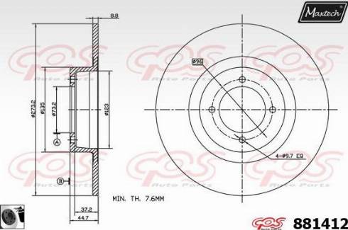 Maxtech 881412.0060 - Bremžu diski autospares.lv