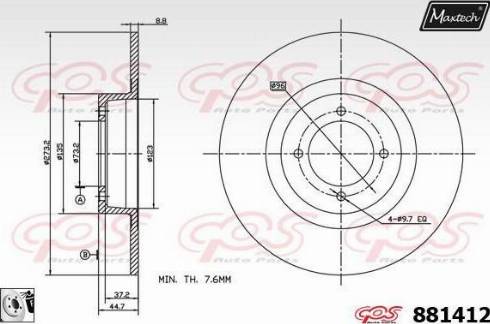 Maxtech 881412.0080 - Bremžu diski autospares.lv