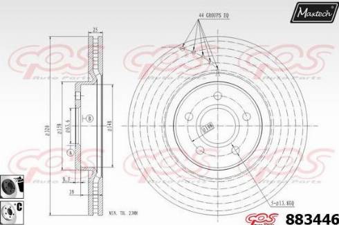 Maxtech 883446.6060 - Brake Disc www.autospares.lv