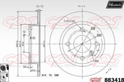 Maxtech 883418.6060 - Bremžu diski autospares.lv