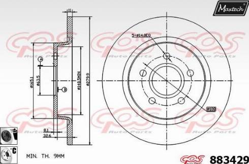 Maxtech 883429.6060 - Bremžu diski autospares.lv