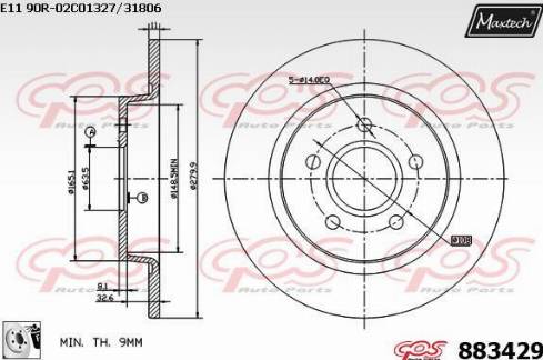 Maxtech 883429.0080 - Bremžu diski autospares.lv