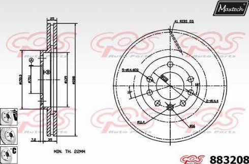 Maxtech 883208.6880 - Bremžu diski autospares.lv