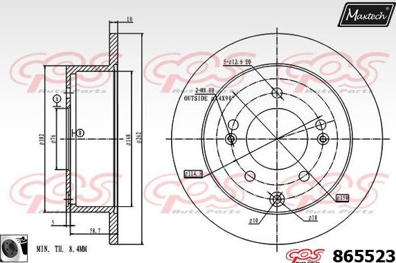 Maxtech 883208 - Bremžu diski autospares.lv