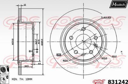 Maxtech 831242.6060 - Bremžu diski autospares.lv