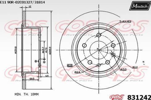 Maxtech 831242.0000 - Bremžu diski autospares.lv