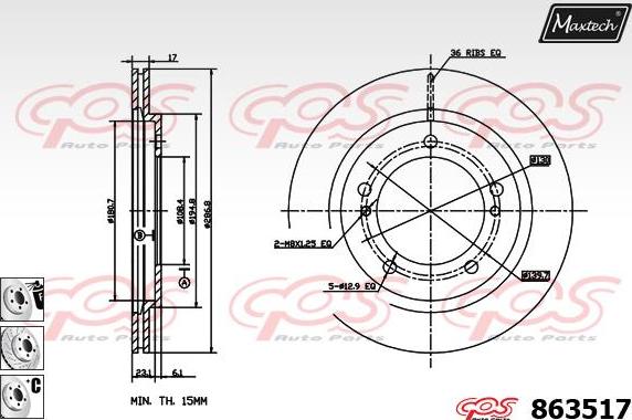 Maxtech 831242 - Bremžu diski autospares.lv