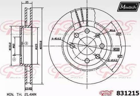 Maxtech 831215.0000 - Bremžu diski autospares.lv