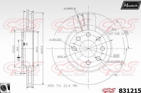 Maxtech 831215.0060 - Bremžu diski autospares.lv