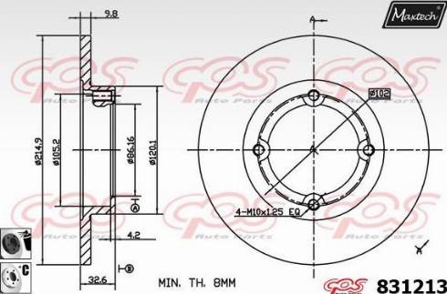 Maxtech 831213.6060 - Bremžu diski www.autospares.lv