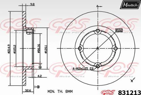 Maxtech 831213.0000 - Bremžu diski www.autospares.lv