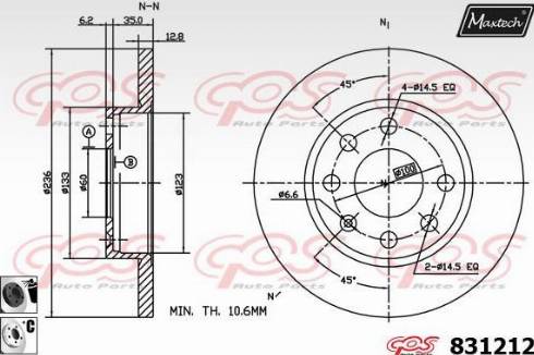 Maxtech 831212.6060 - Bremžu diski autospares.lv