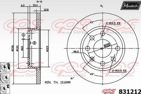 Maxtech 831212.6880 - Bremžu diski autospares.lv