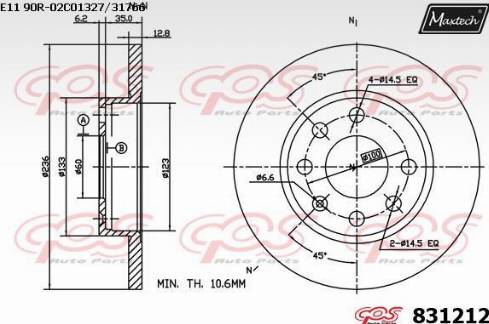 Maxtech 831212.0000 - Bremžu diski autospares.lv