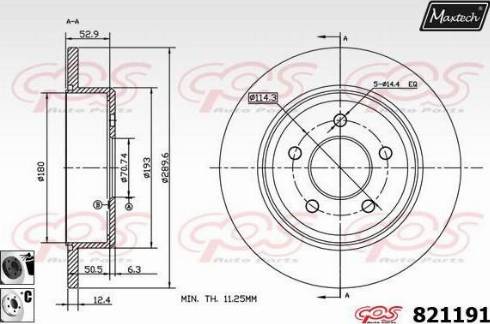 DJ Parts BD1194 - Bremžu diski www.autospares.lv