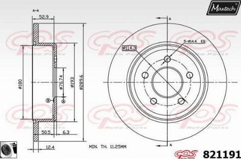 Maxtech 821191.0060 - Bremžu diski www.autospares.lv