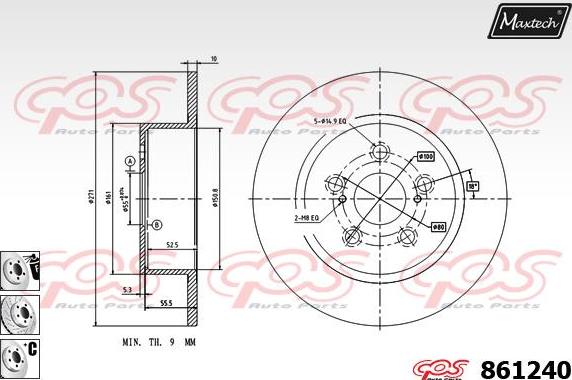 Maxtech 821191 - Bremžu diski www.autospares.lv