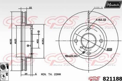 Maxtech 821188.6060 - Bremžu diski www.autospares.lv