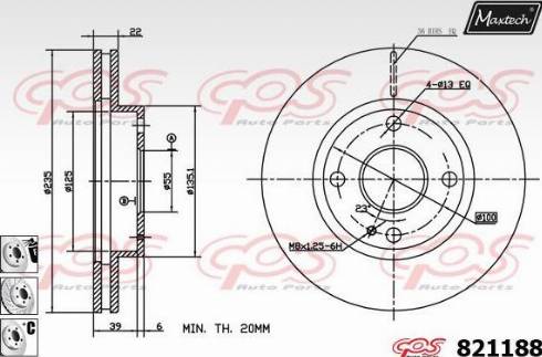 Maxtech 821188.6880 - Bremžu diski www.autospares.lv