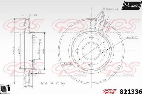 Maxtech 821336.0060 - Bremžu diski www.autospares.lv