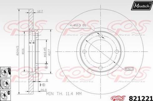 Maxtech 821221.6980 - Bremžu diski autospares.lv